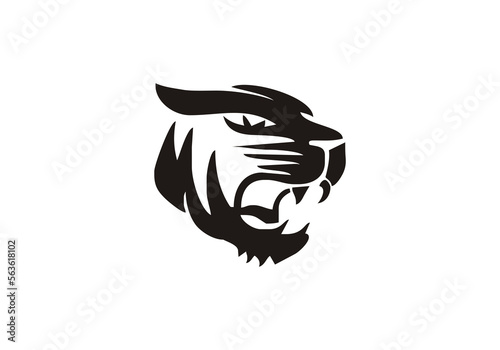 Fotomurale Abstract tiger head icon logo template design isolated white background