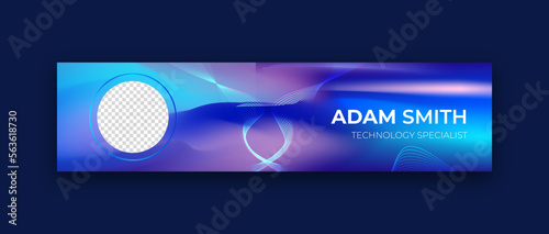Modern technology, futuristic LinkedIn cover or banner design of liquid mesh vibrant and soft pastel gradient smooth blue color background