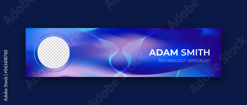 Modern technology, futuristic LinkedIn cover or banner design of liquid mesh vibrant and soft pastel gradient smooth blue color background