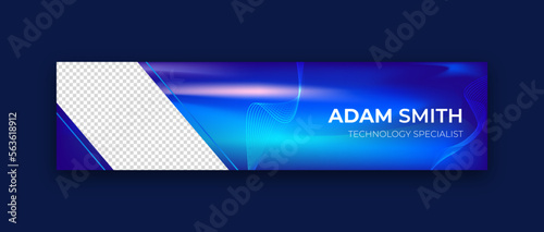 Modern technology, futuristic LinkedIn cover or banner design of liquid mesh vibrant and soft pastel gradient smooth blue color background