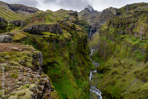 Mulagljufur canyon with river in Iceland