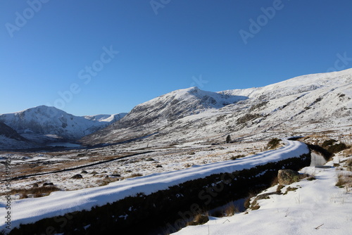 Snowdonia tryfan carneddau glyderau winter wales  photo