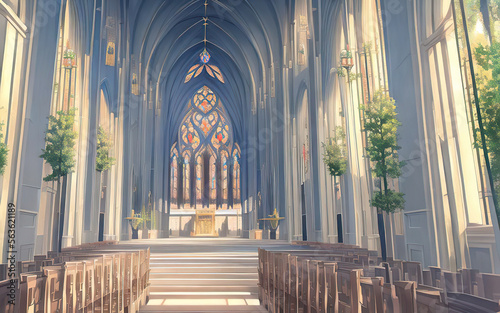 anime cathedral, church