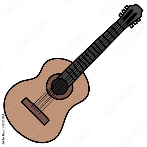 classical guitar filled outline icon