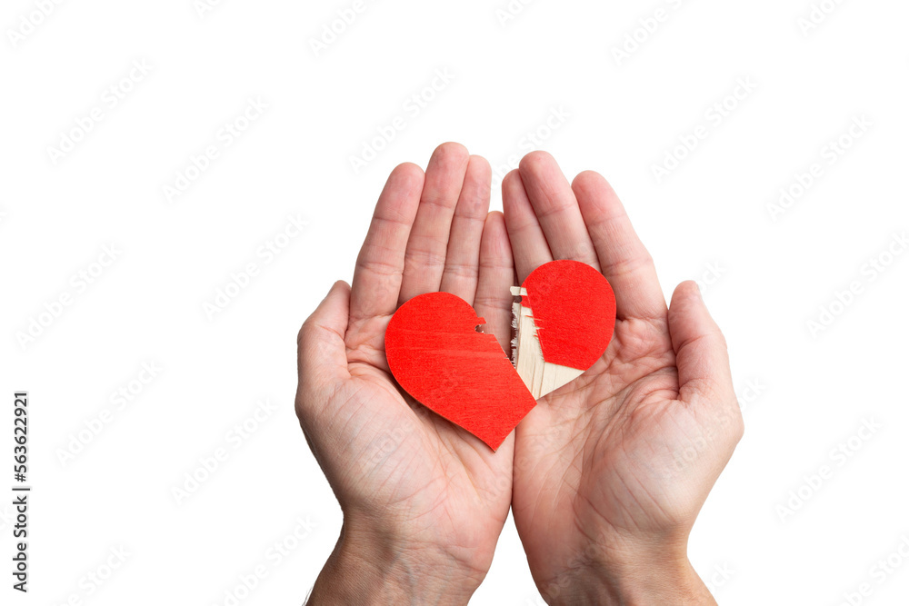 A heart broken in two in the palms of my hands A heart broken in two in the palms of my hands