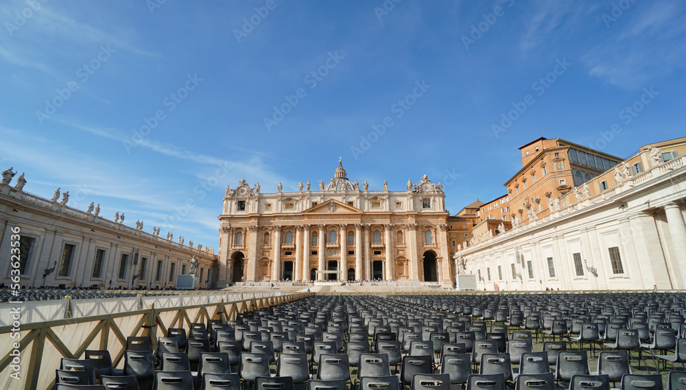 The magnificent architecture of St.Perter's Basilica, Vatican.