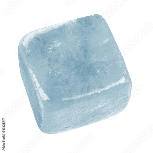 Ice cube , isolated on white background, full depth of field. File contains clipping path.