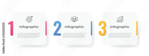 infographic template with 3 options or step