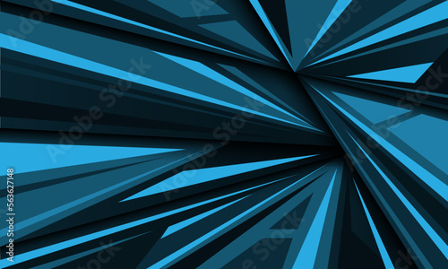 Abstract blue tone geometric triangle imagine design modern futuristic creative background vector