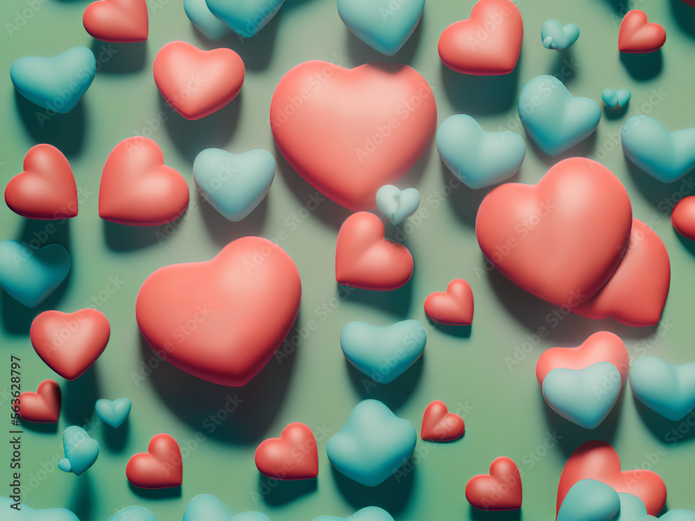 Heart candy for Valentine's Day created with Generative AI technology	
