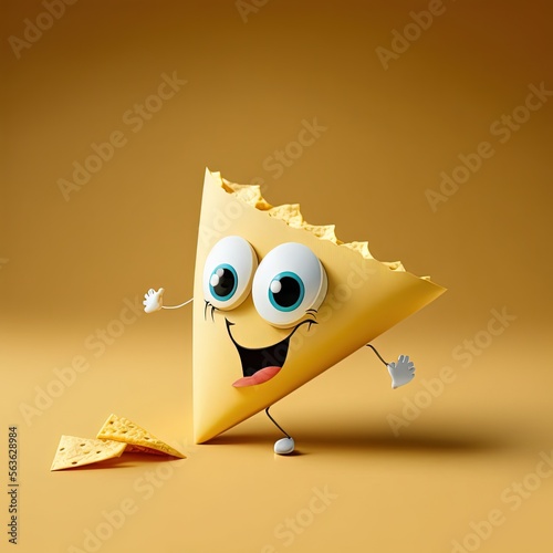Cute Cartoon Nacho Chip Cha...