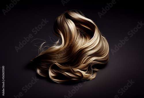  Perfekte, gesunde und glänzende Haare im Fokus eines Portraits. Perfekt für Friseur- Haarfarbe- und Shampoo- werbung. -Generative Ai