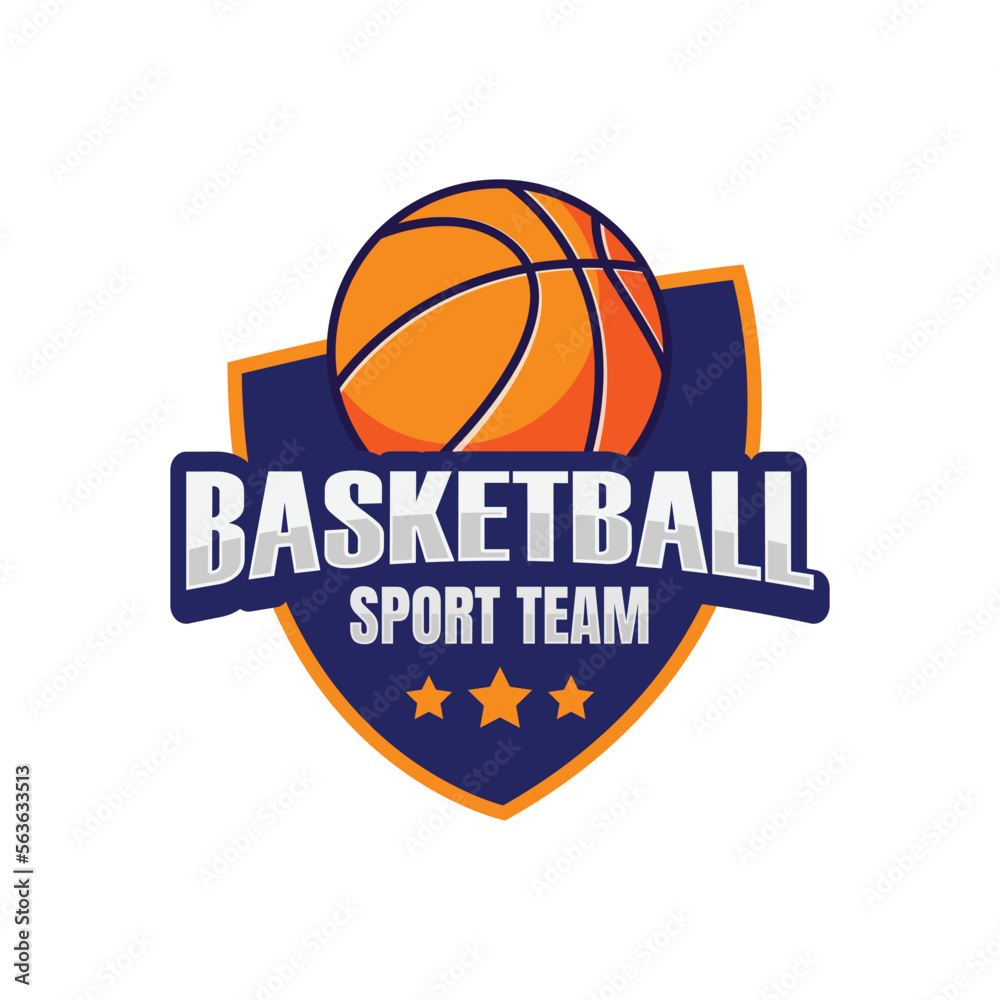 Basketball club logo badge vector
