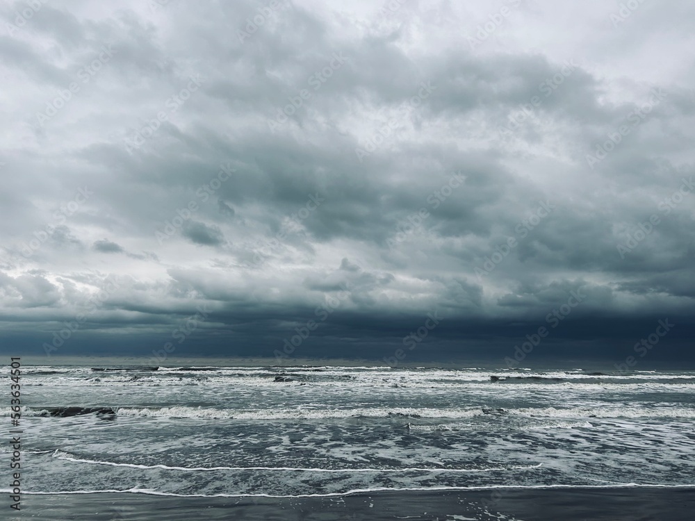 storm clouds over the sea