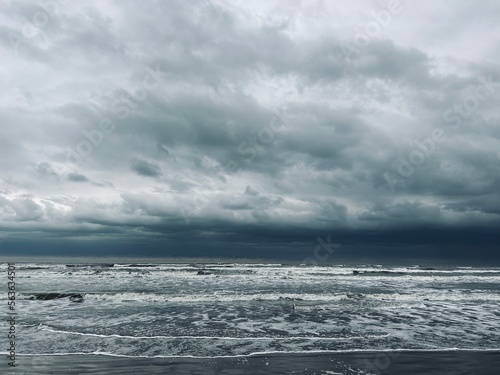 storm clouds over the sea