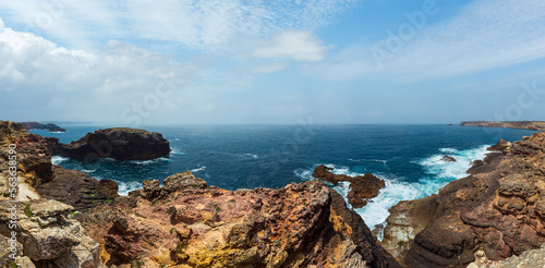 Summer Atlantic rocky coast view, Aljezur, Algarve west, Costa Vicentina, Portugal. Panorama. © wildman