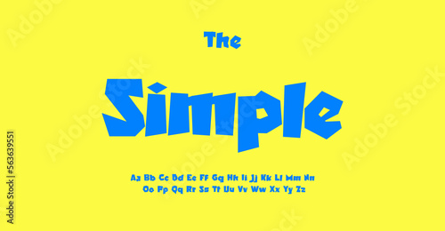 Simple raw alphabet, bold cartoon letters, uneven font for unique logo, funny headline, streetwear typography, thank you phrases. Vector typographic design