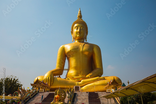 Wat Muang / The largest Buddha statue in Thailand is located at Wat Muang in Angtong. photo