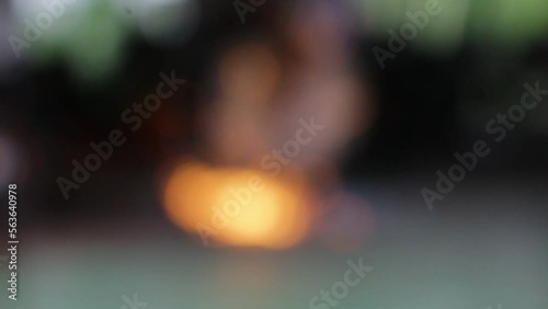 Yellow Background, Sparks, Very Blurred For Advertising, Text Space And Quotes photo