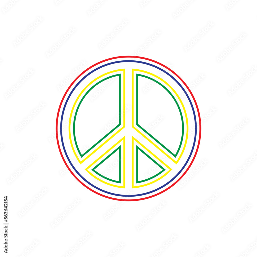 Peace icon vector logo design template Peace icon vector logo design template