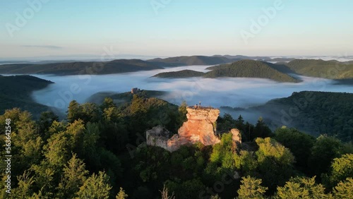 Sea of fog at sunrise photo