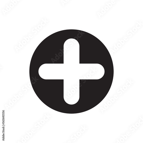 simple plus icon vector symbol sign