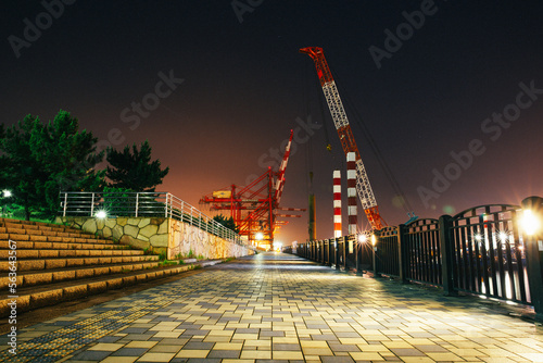 Tokyo sea port night view