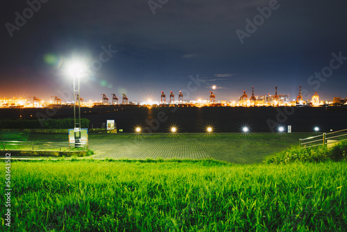 Tokyo sea port night view