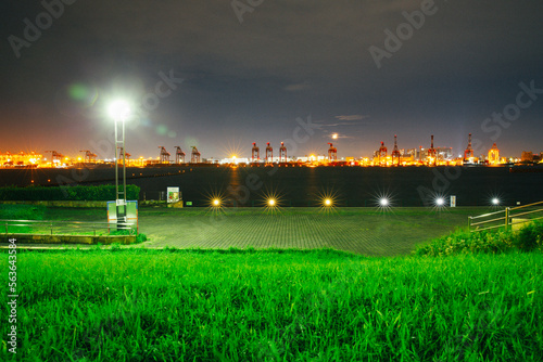 Tokyo sea port night view