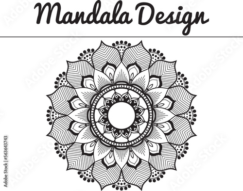 
Floral Luxury mandala background vector design photo