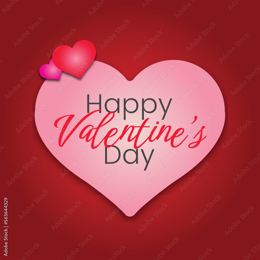 Happy Valentine's day poster or voucher