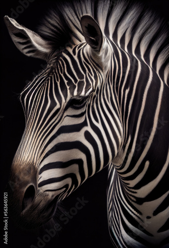 Extremely detailed head close-up of a zebra © imlane