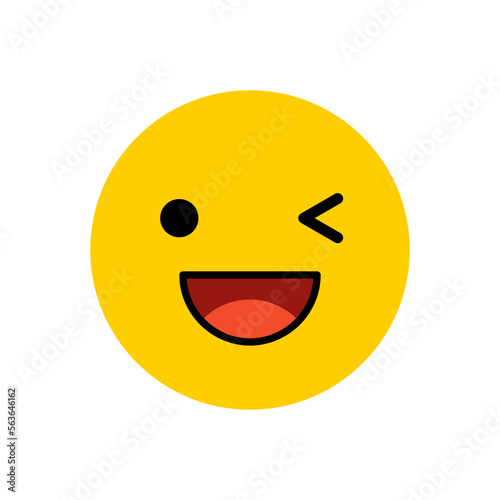 Winking emoji with a wide smile.