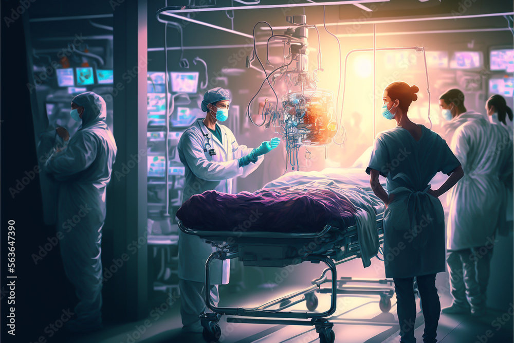 a dedicated doctor, is providing expert care to his patients in the operating room. With a team of medical professionals at his side, he is using the latest technology and techniques generative ai