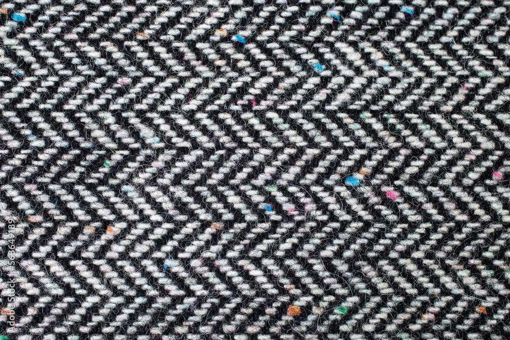 Herringbone, also called broken twill weave, Soft focus close up Herringbone, also called broken twill weave, Soft focus close up
