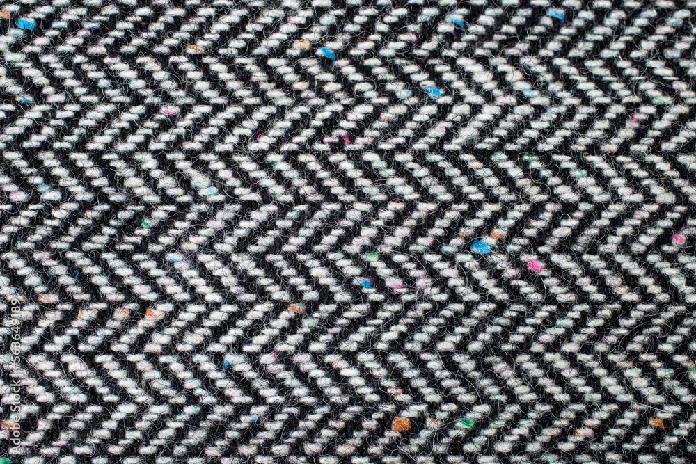 Herringbone, also called broken twill weave, Soft focus close up