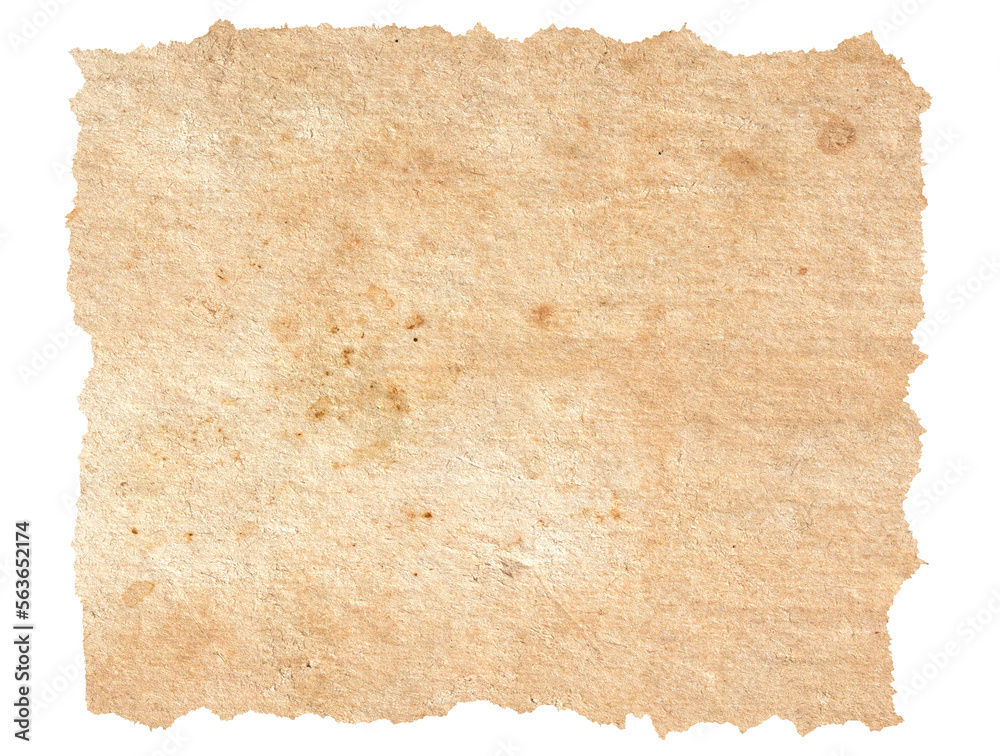 isolated old brown grunge paper