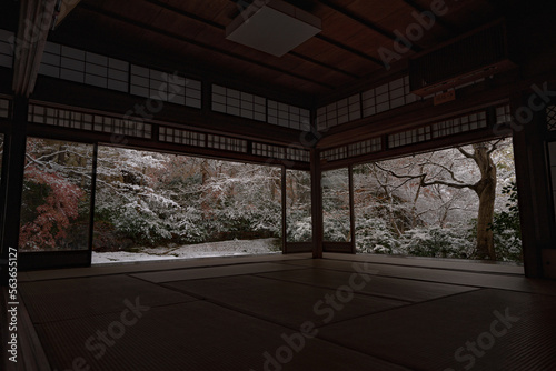 kyoto japan rurikoin temple snow 