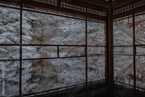kyoto japan rurikoin temple snow 