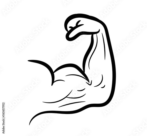 muscle arm icon vector