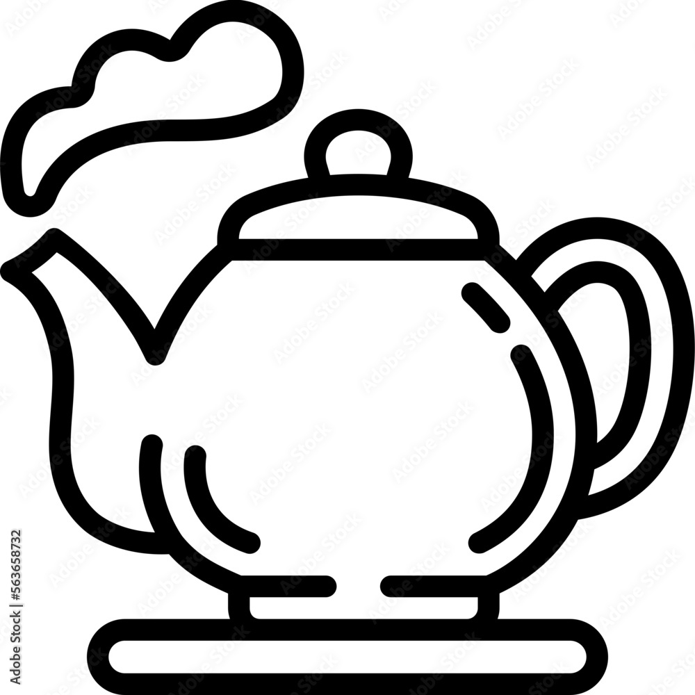 Obraz premium teapot line icon
