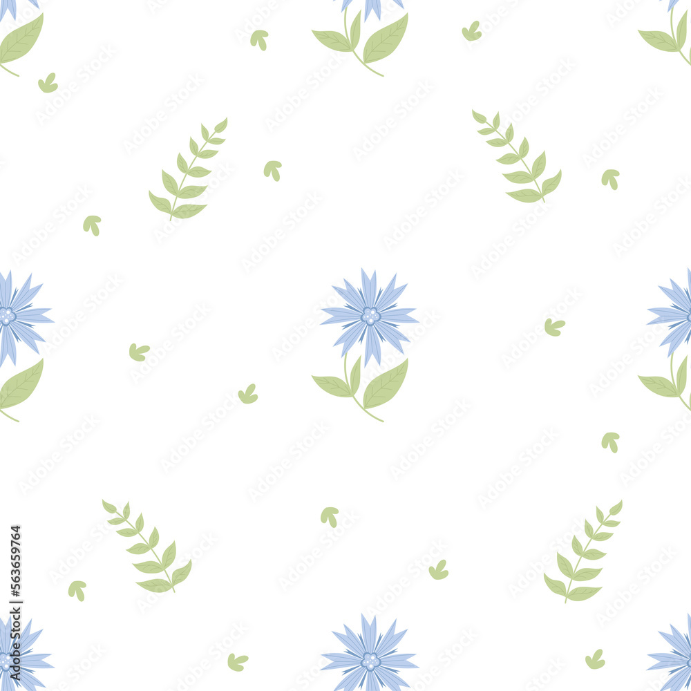 seamless pattern with cornflower seamless pattern with cornflower