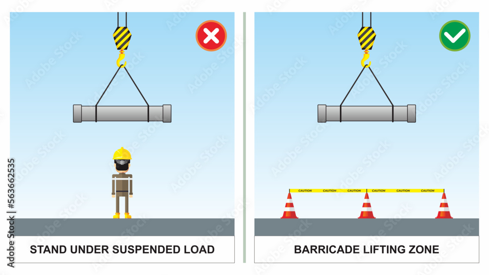 Vettoriale Stock Workplace safety do's and dont's vector illustration