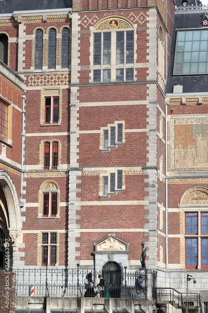 Fototapeta premium Amsterdam Rijksmuseum Exterior Detail, Netherlands