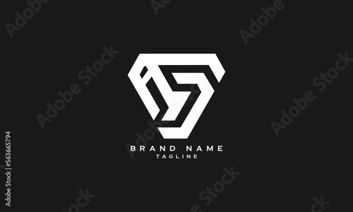 JSQ, JSD, JS, Abstract initial monogram letter alphabet logo design