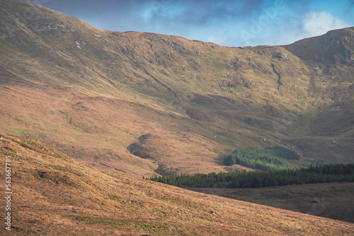 Connemara mountains scenery, national park in the west of Ireland