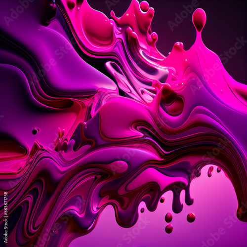 Viva Magenta background abstract fluid liquid wallpaper pink and purple color
