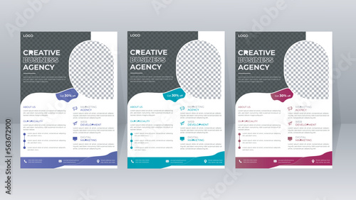 Creative Corporate & Business Flyer Brochure Template Design Abstract  A4 vector template design Brochure cover annual report poster Design leaflet pamphlet three colors modern tamplate