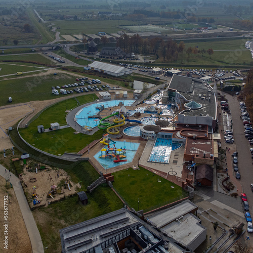 Entertainment and tourist complex in the city of Uniejow, Poland.