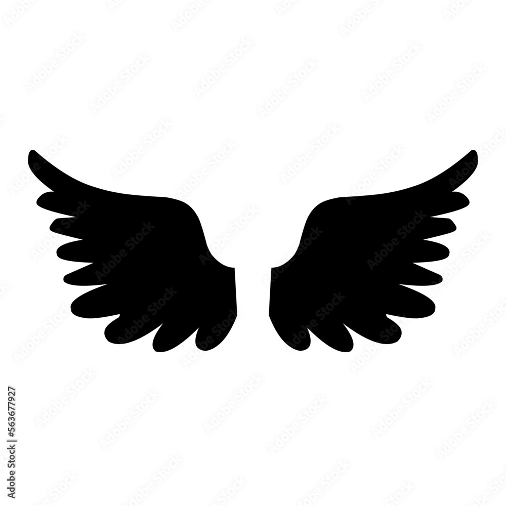 bird wings silhouettes Stock Vector Adobe Stock